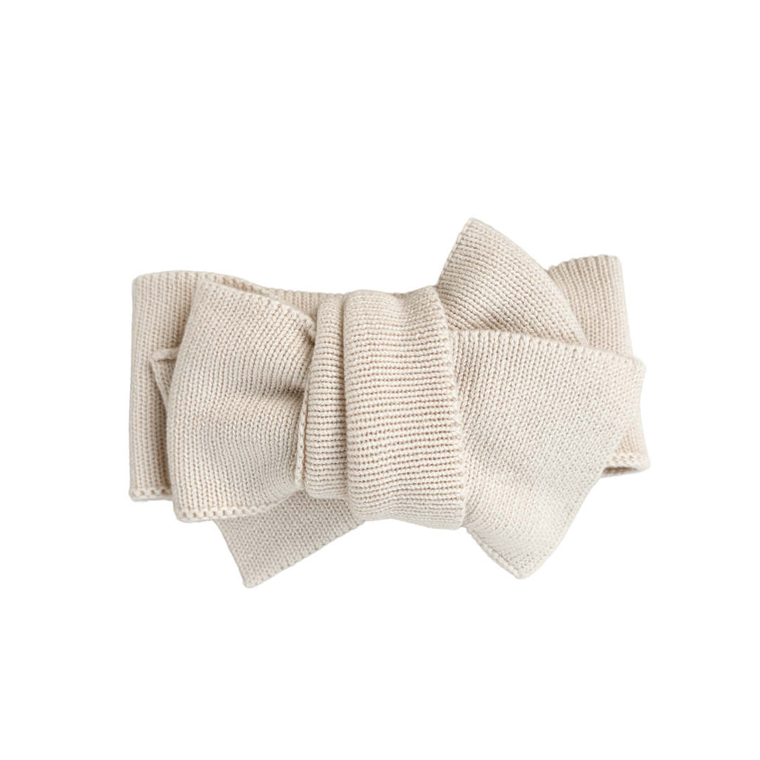 Knitted Oversized Topknot | Cream