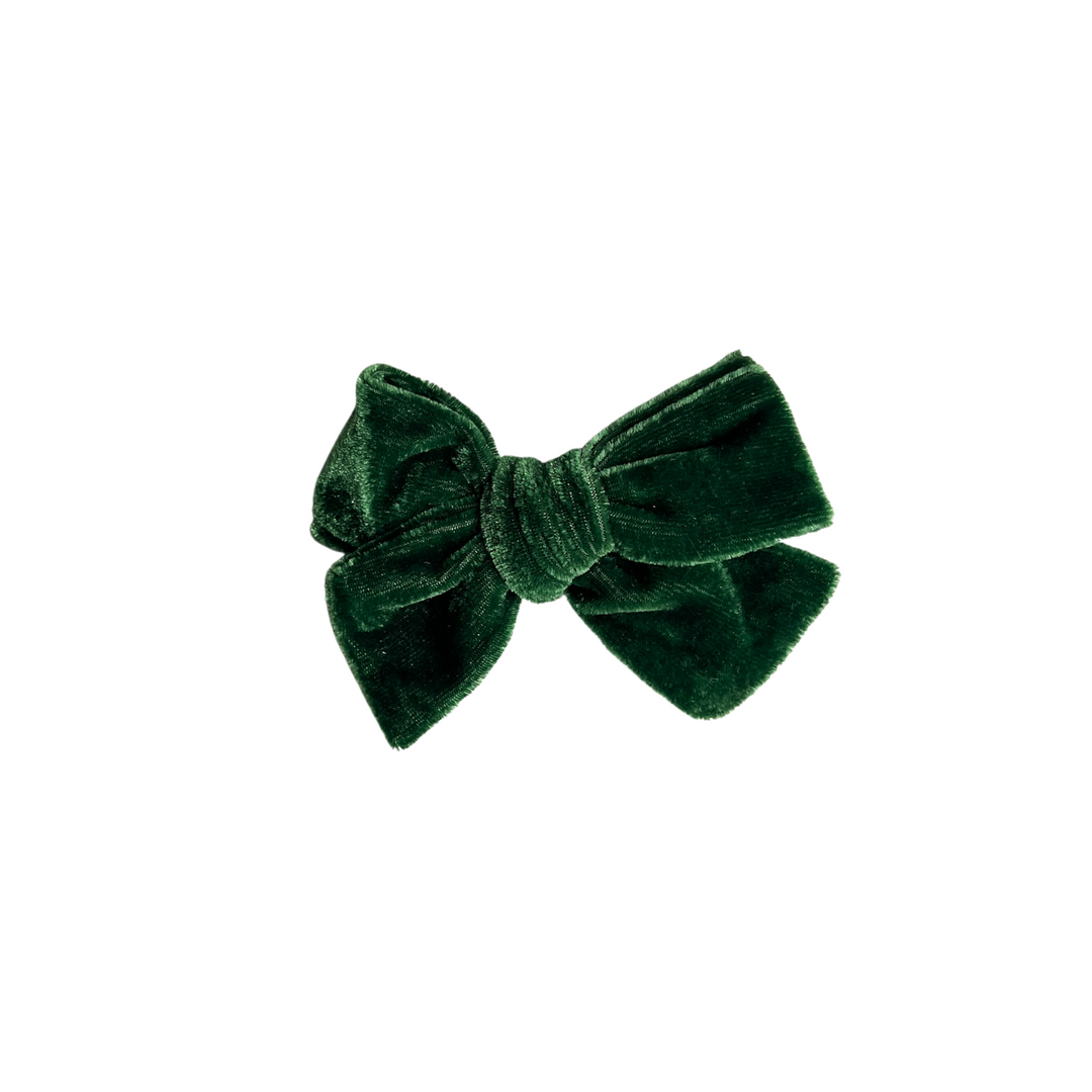 Pine Velvet Pinwheel Bow