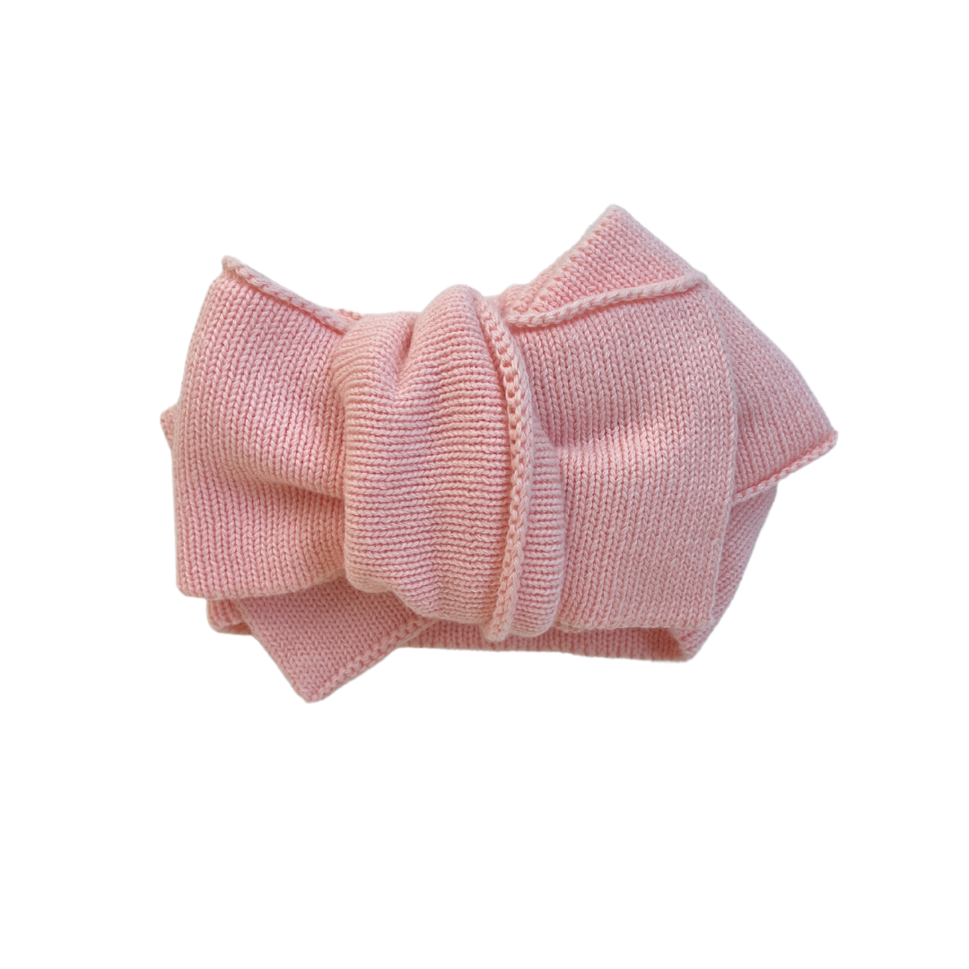 Knitted Oversized Topknot | Peach