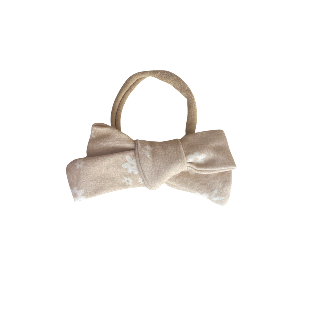 Neutral Daisy Bow | Headband