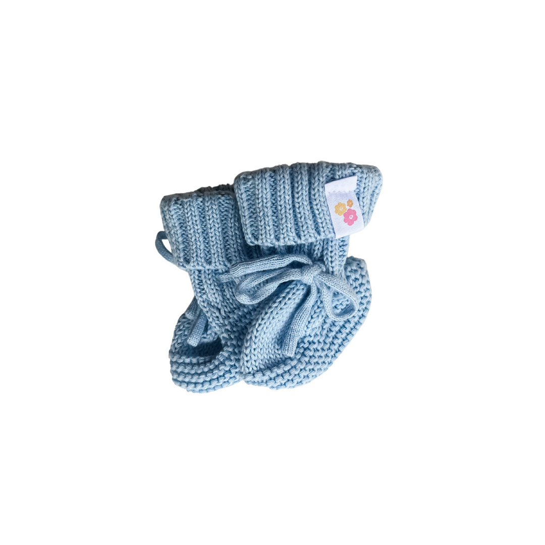 Knitted Booties | Sky Blue