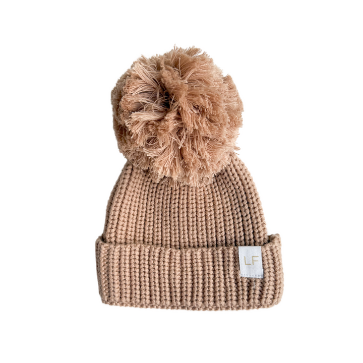 Knitted Pom Beanie | Teddy