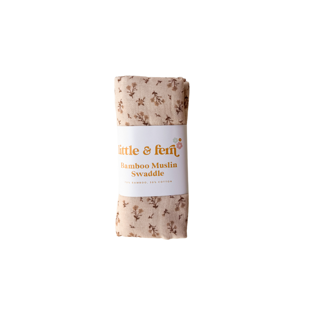 Muslin Swaddle | Paisley Coffee *PRE ORDER*