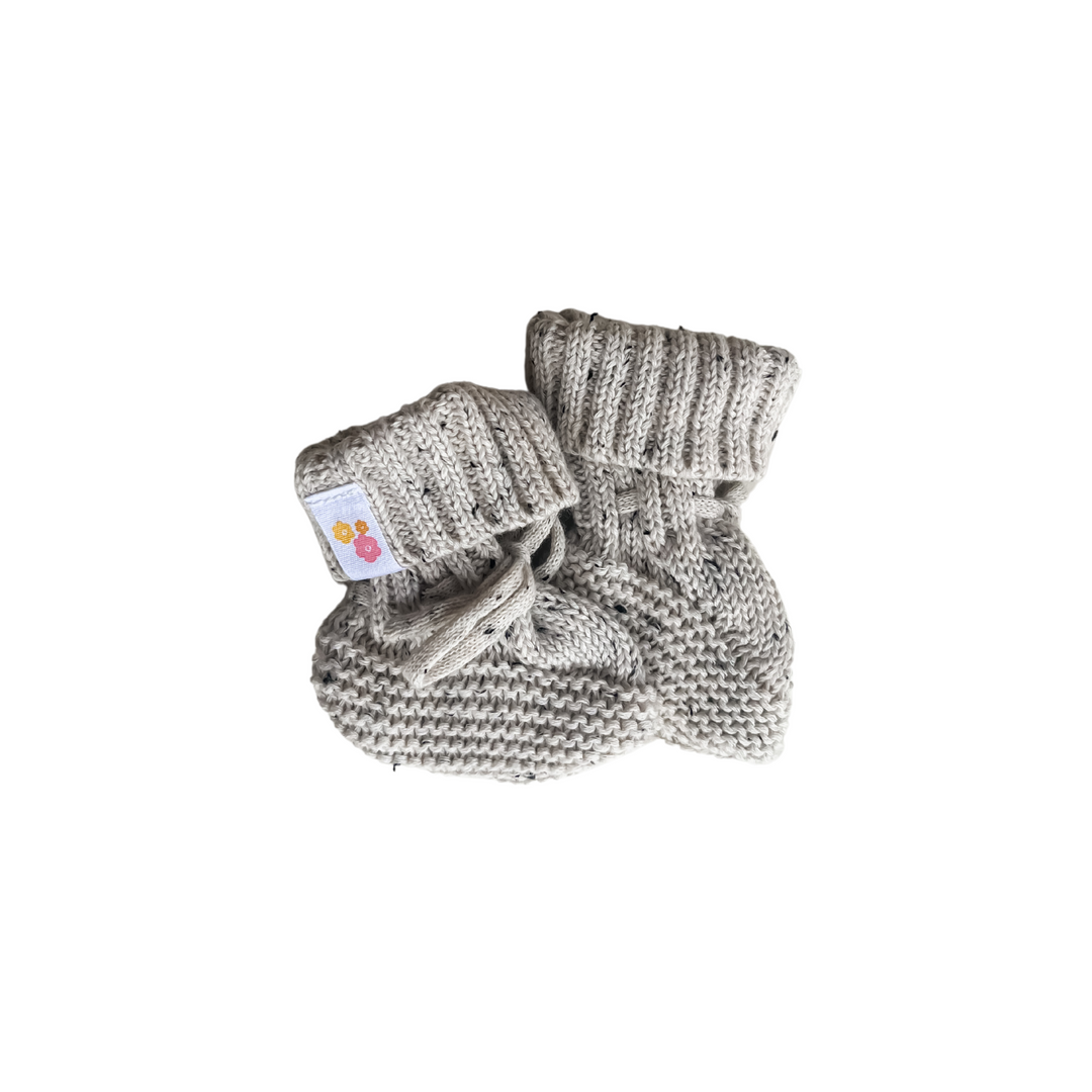 Knitted Booties | Cookies & Cream