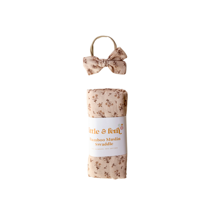 Muslin Swaddle | Paisley Coffee *PRE ORDER*