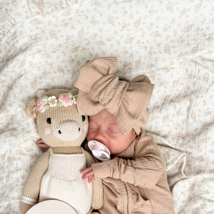 Frill Muslin Blanket | Vintage Rose