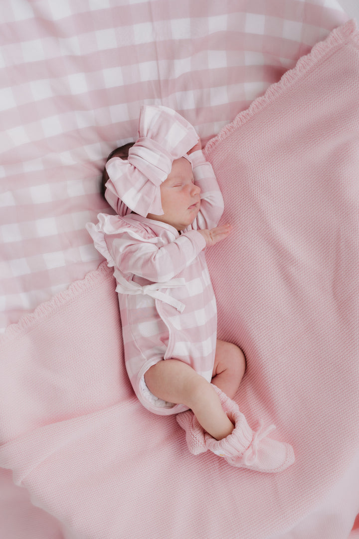 Oversized Topknot | Pink Gingham