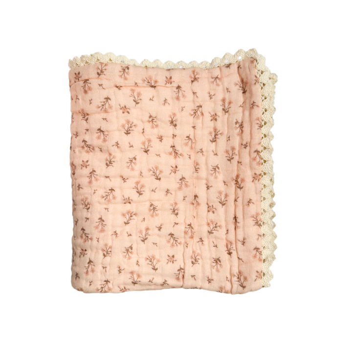 Gauze Lace Blanket | Paisley Coffee