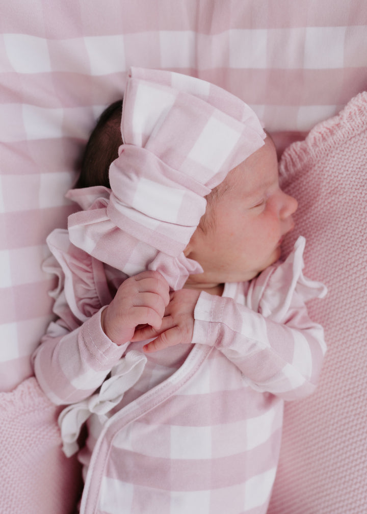 Oversized Topknot | Pink Gingham