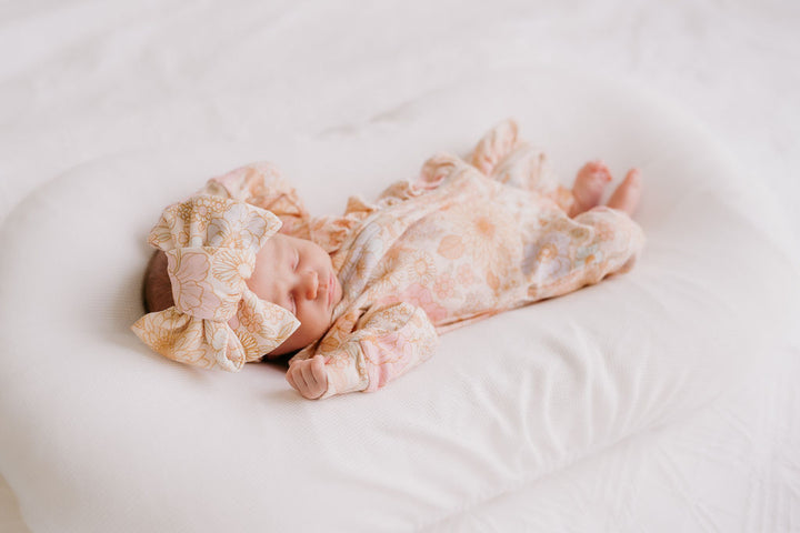 Frill Zip Romper | Pastel Bloom