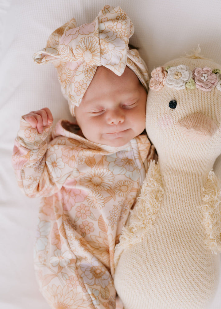 Frill Zip Romper | Pastel Bloom