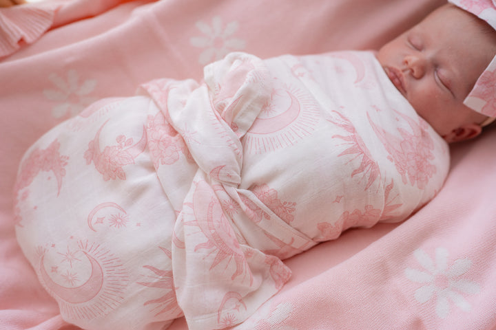 Muslin Swaddle | Celestial Pink