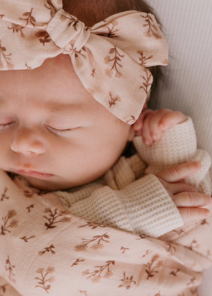 Muslin Swaddle | Paisley Coffee *PRE ORDER*