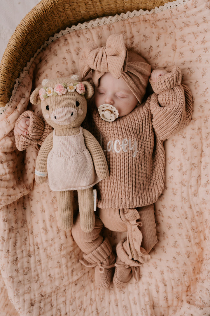 Gauze Lace Blanket | Paisley Coffee