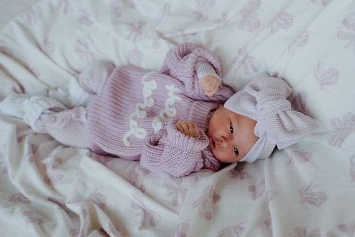 'Hello World' Chunky Knit Jumper | Lilac