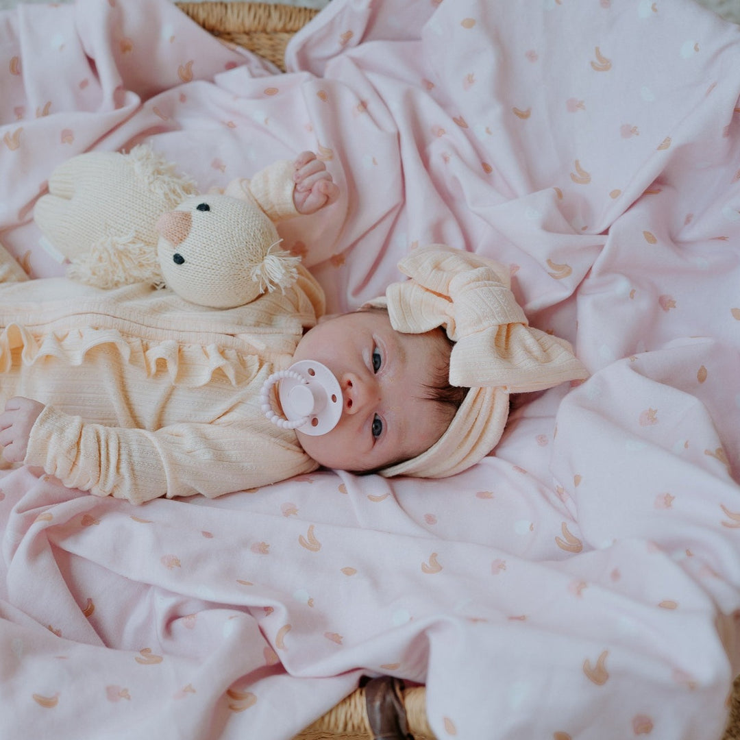 Oversized Topknot | Pastel Lemon Rib Pointelle