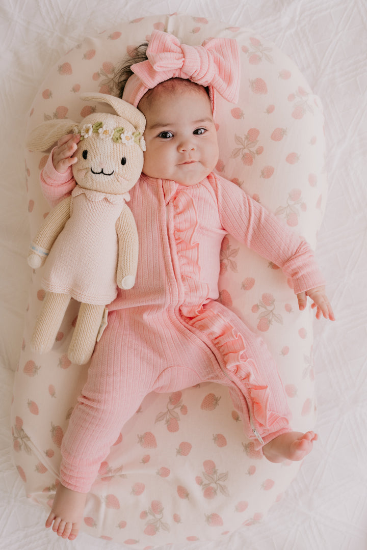 Oversized Topknot | Peony Rib Pointelle