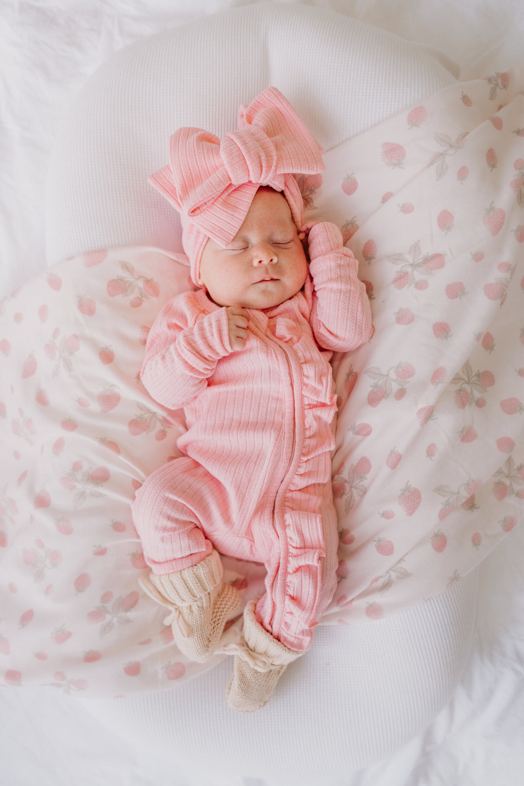 Oversized Topknot | Peony Rib Pointelle