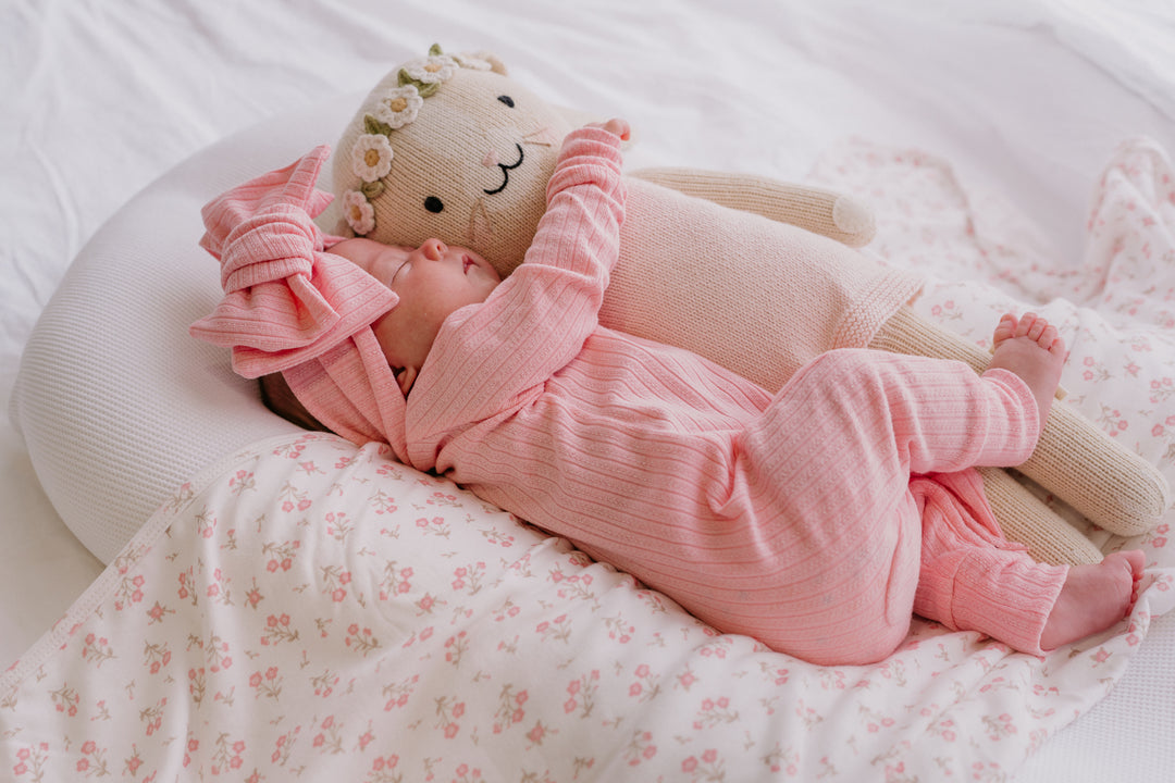 Oversized Topknot | Peony Rib Pointelle