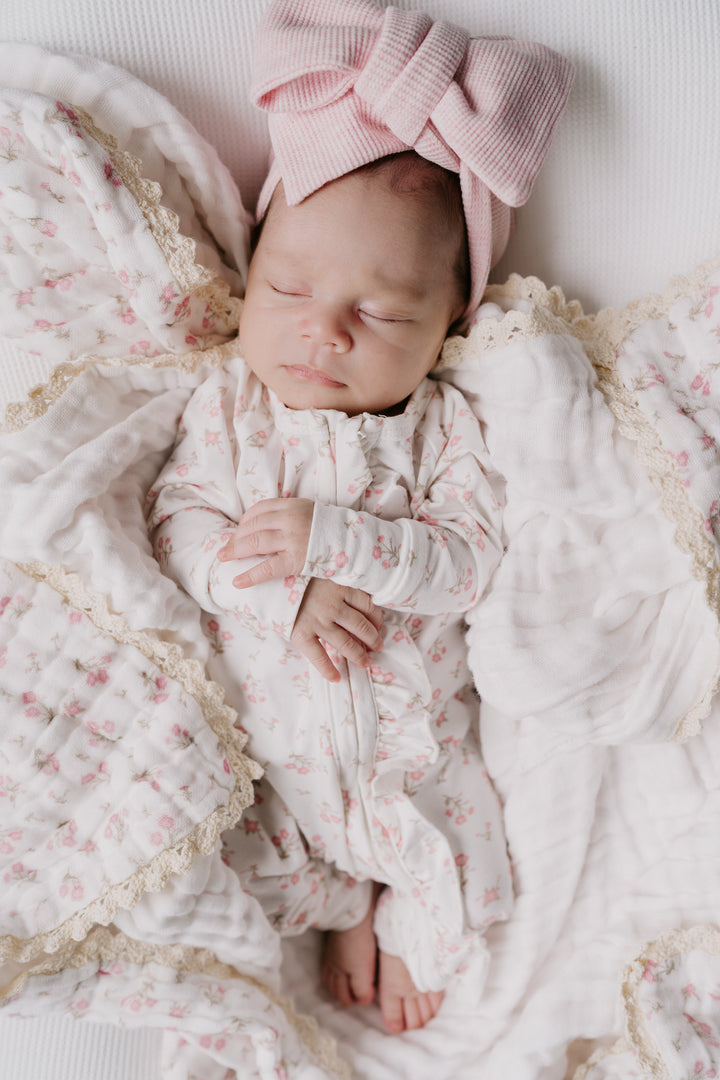 Frill Zip Romper | Paisley Peony