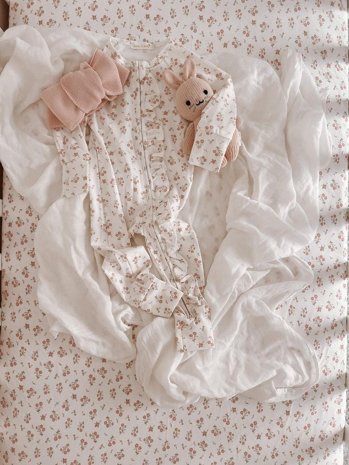 Cot Sheet | Paisley Peony