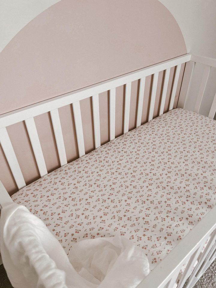 Cot Sheet Paisley Peony Little and Fern