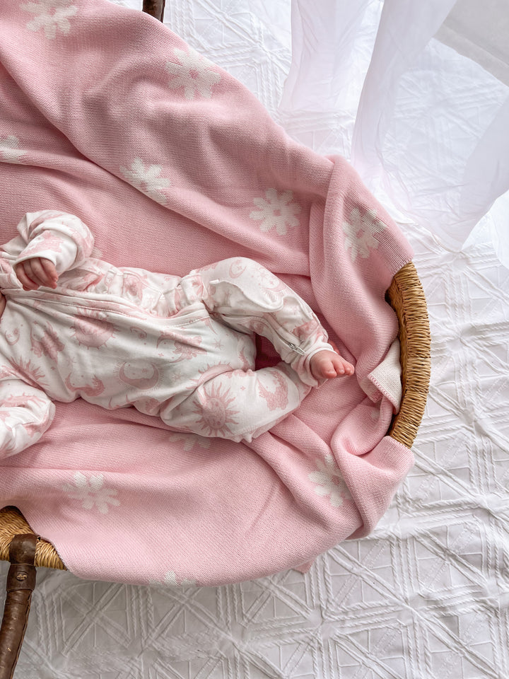 Frill Zip Romper | Celestial Pink