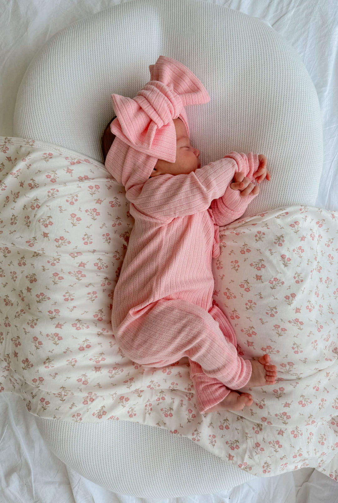 Oversized Topknot | Peony Rib Pointelle