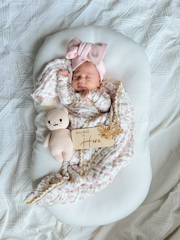 Gauze Lace Blanket | Paisley Peony