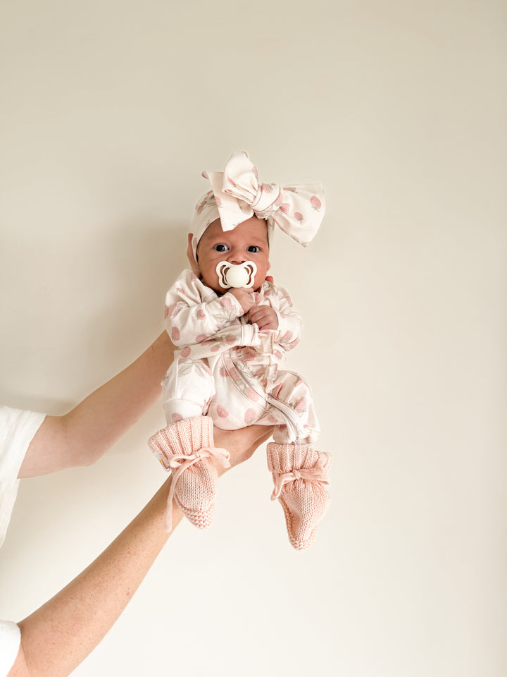 Frill Zip Romper | Strawberries