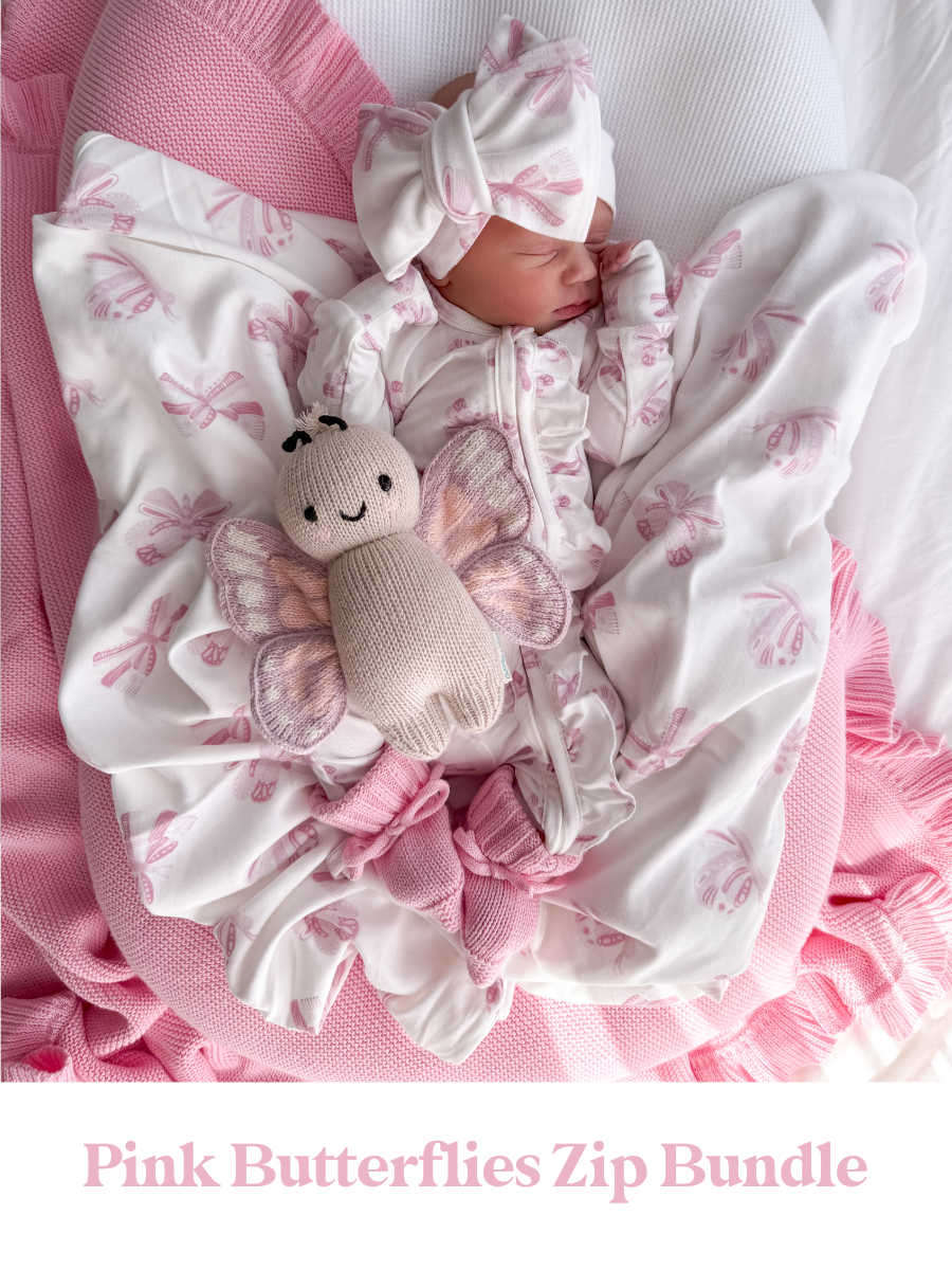 Pink Butterflies Zip Bundle