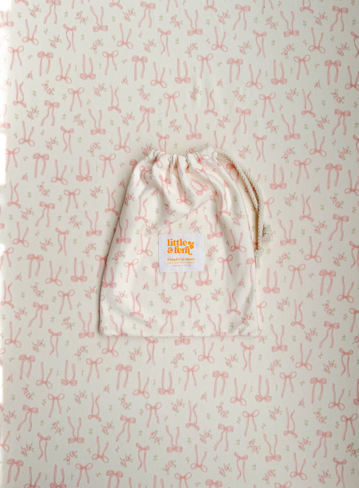 Cot Sheet | Bow Floral