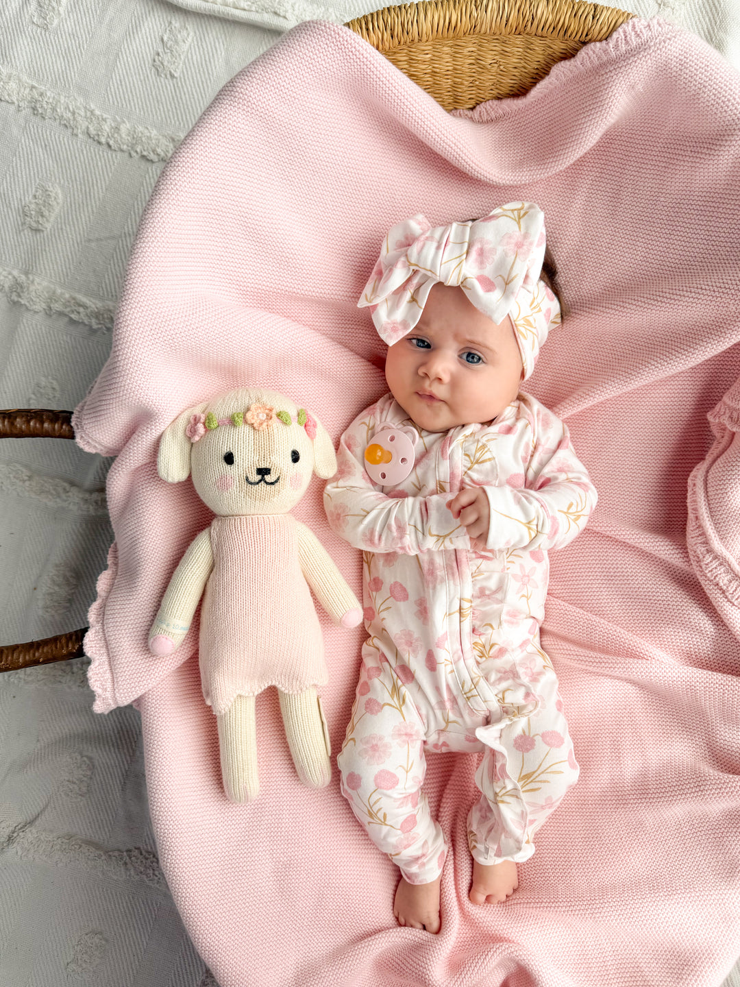 Frill Zip Romper | Ocean Floral