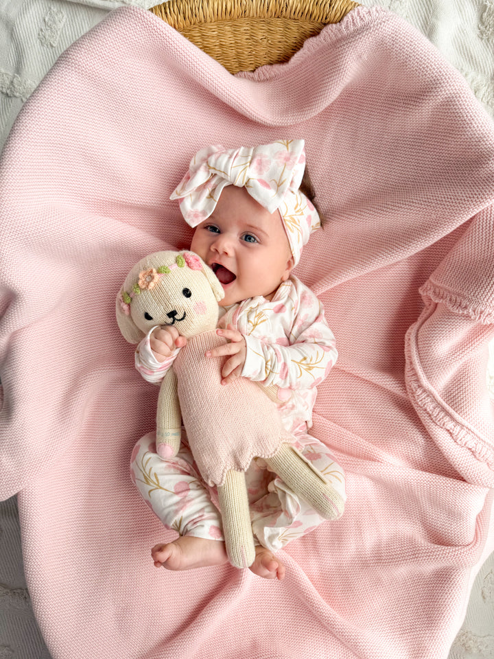Frill Zip Romper | Ocean Floral
