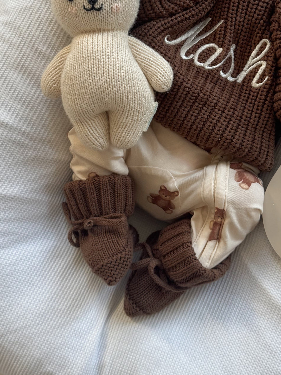 Knitted Booties | Chocolate