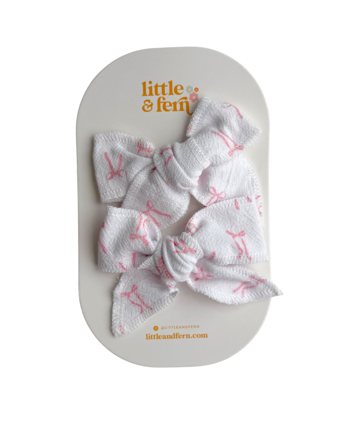 Twin Bow Clips | Pink Bows