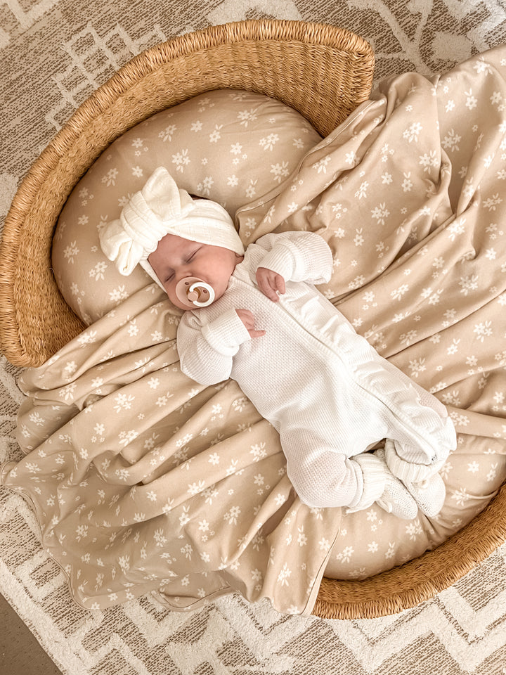 Frill Zip Romper | Milk Waffle