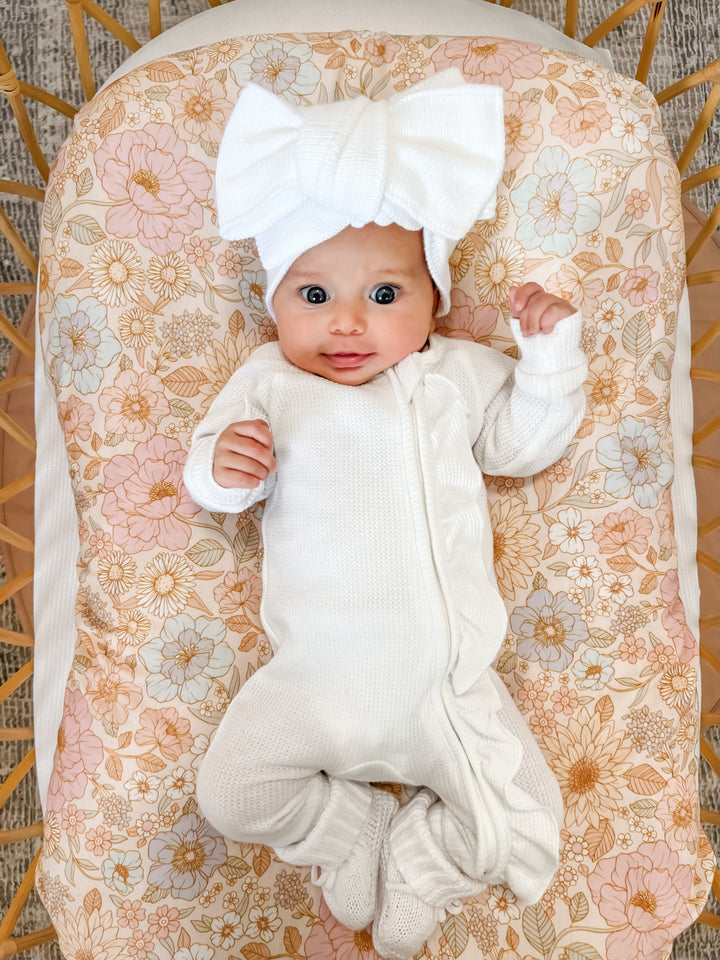 Frill Zip Romper | Milk Waffle