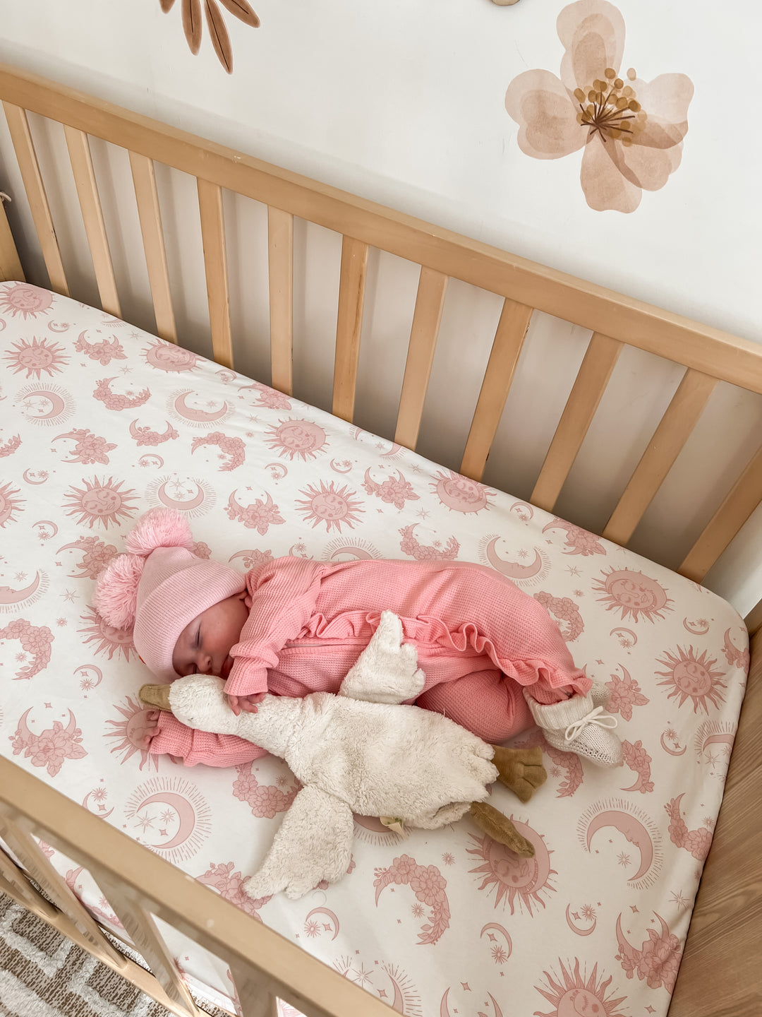 Cot Sheet | Celestial Pink