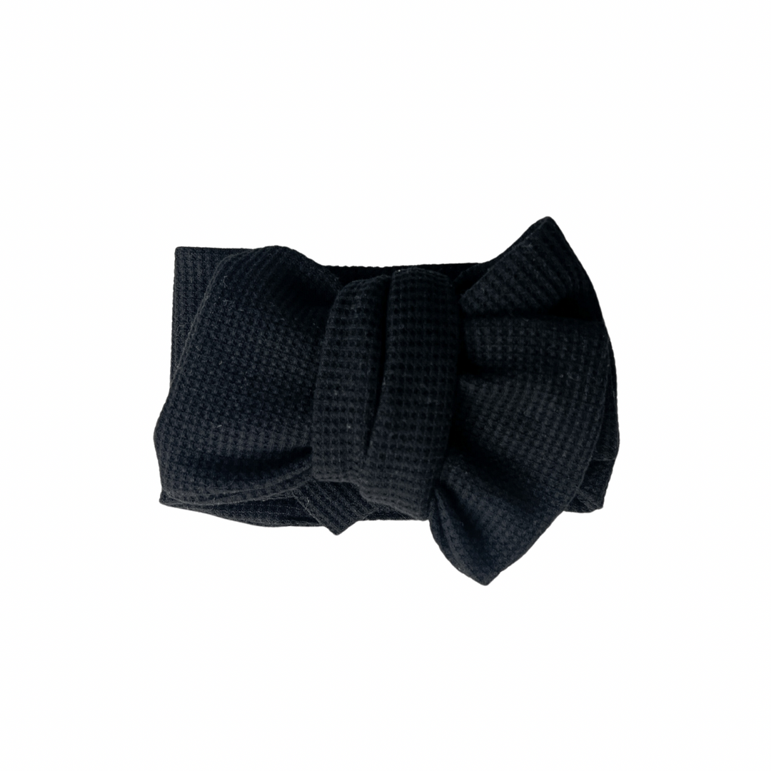 Bowie Waffle Oversized Topknot | Black