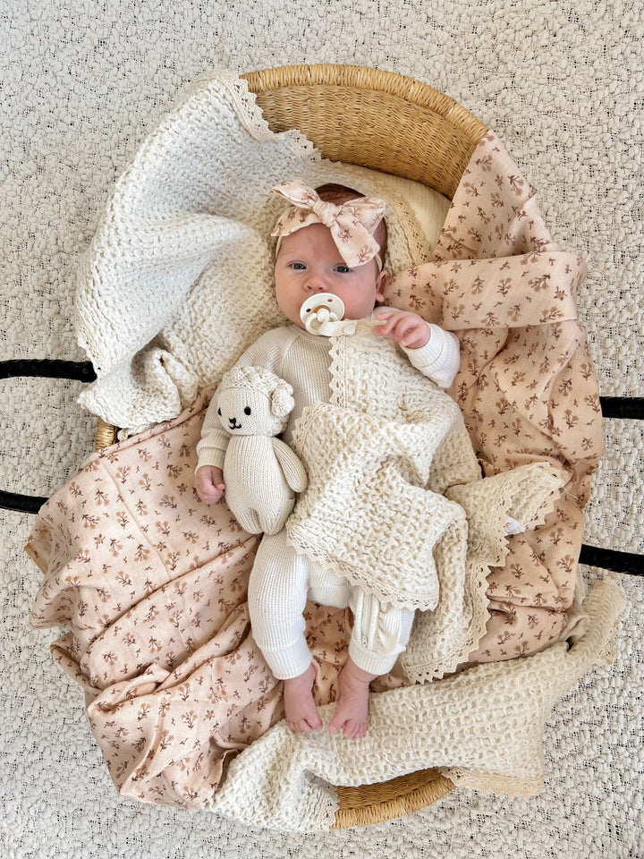 Muslin Swaddle | Paisley Coffee *PRE ORDER*