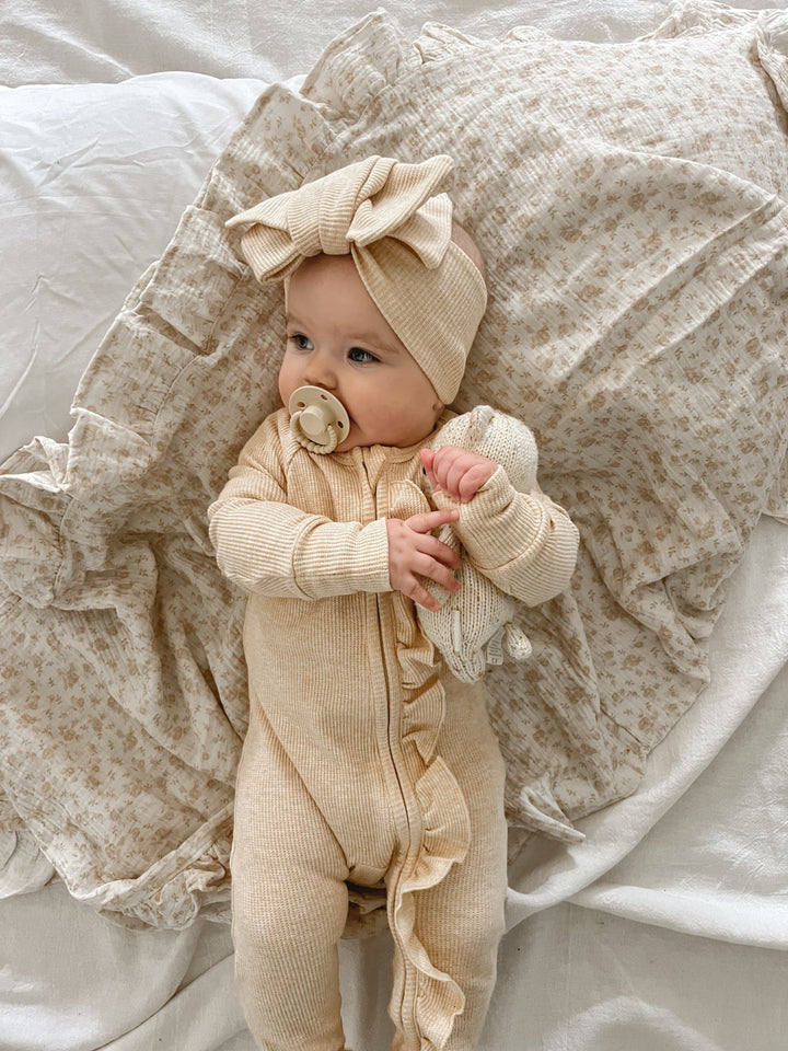 Frill Muslin Blanket | Vintage Rose