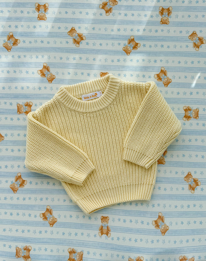 Chunky Baby Knit Jumper | Lemon