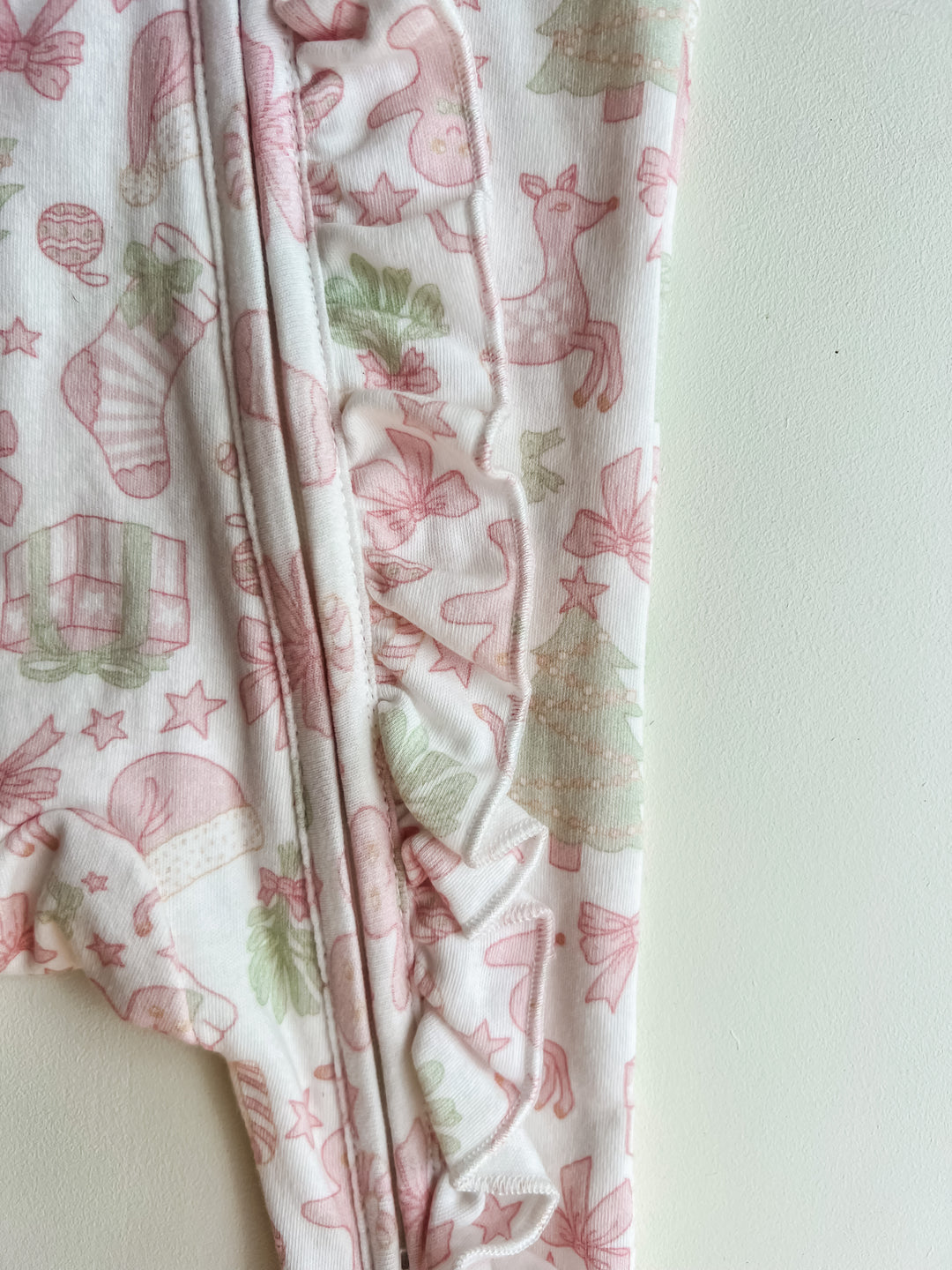 Frill Zip Romper | Santa Baby