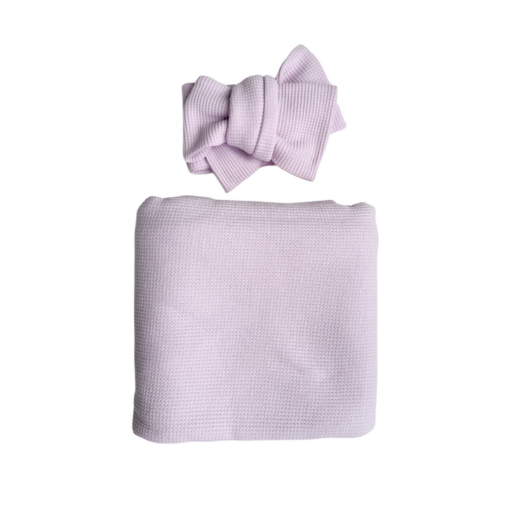 Swaddle Set | Waffle Lilac