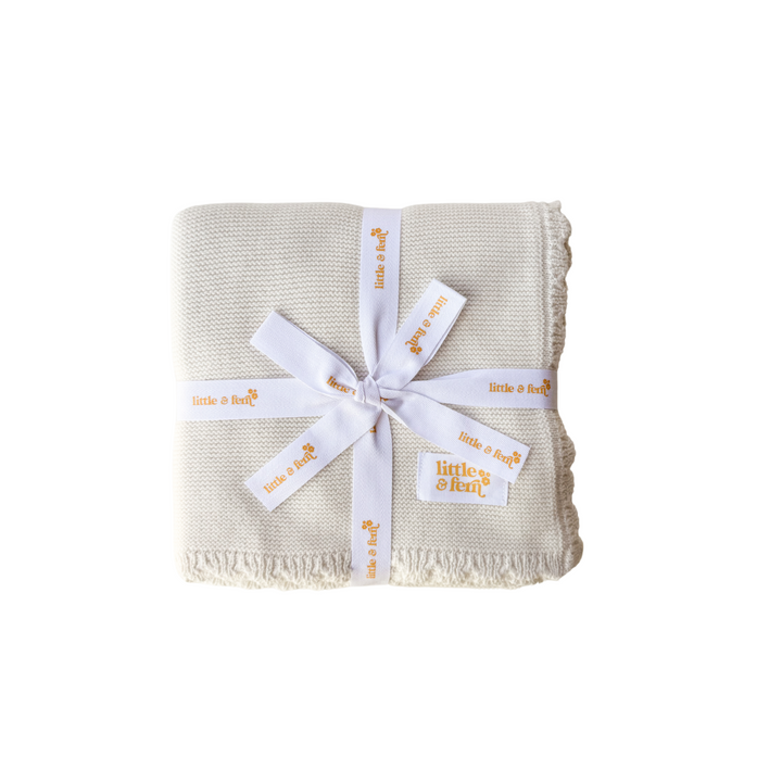 Heirloom Knit Blanket | Ivory