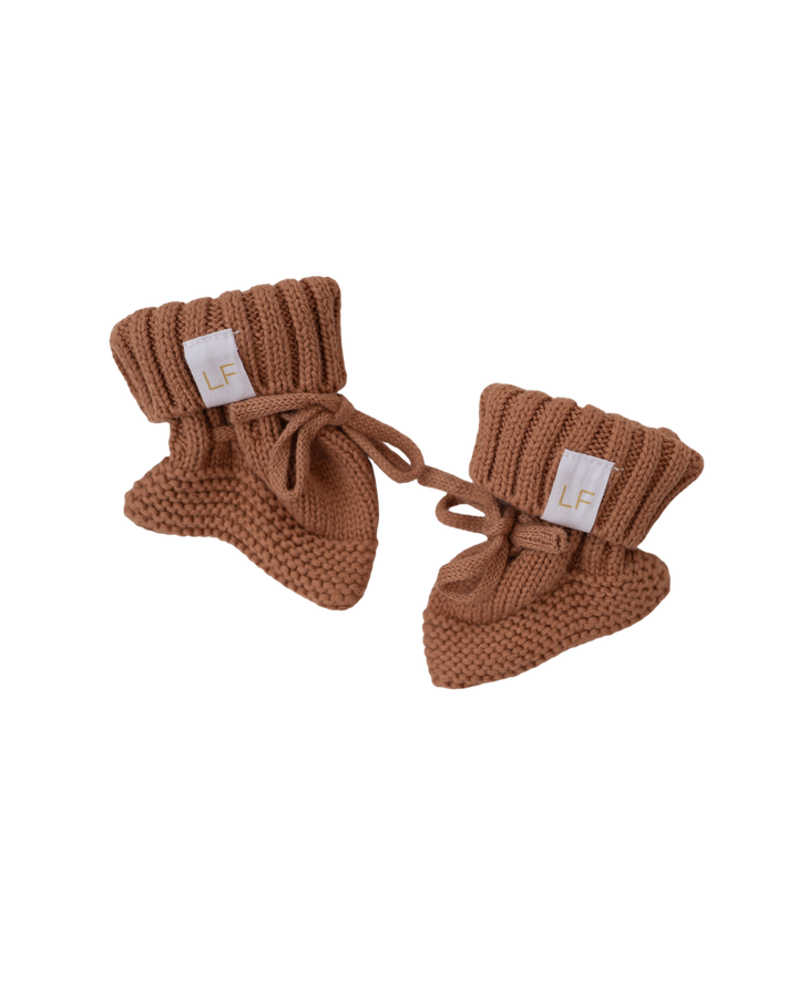 Knitted Booties | Chestnut