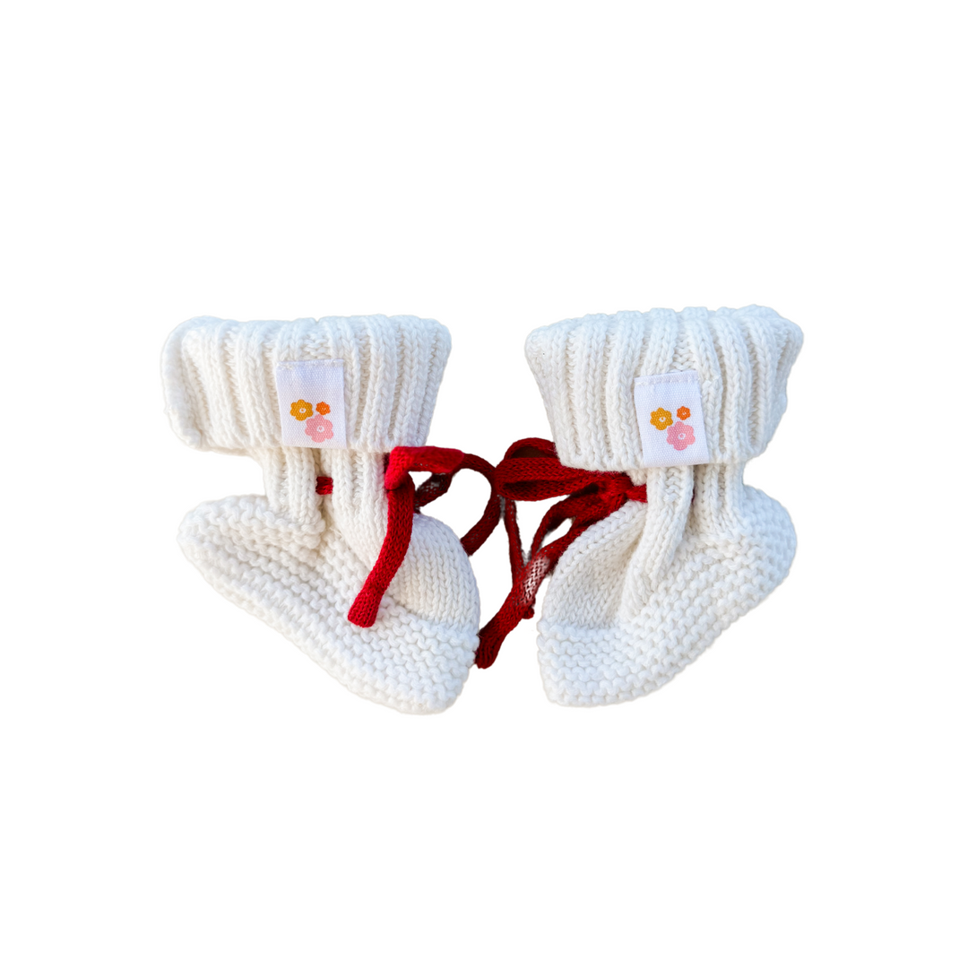 Knitted Booties | Snow/ Rudolph *OCTOBER PRE-ORDER*