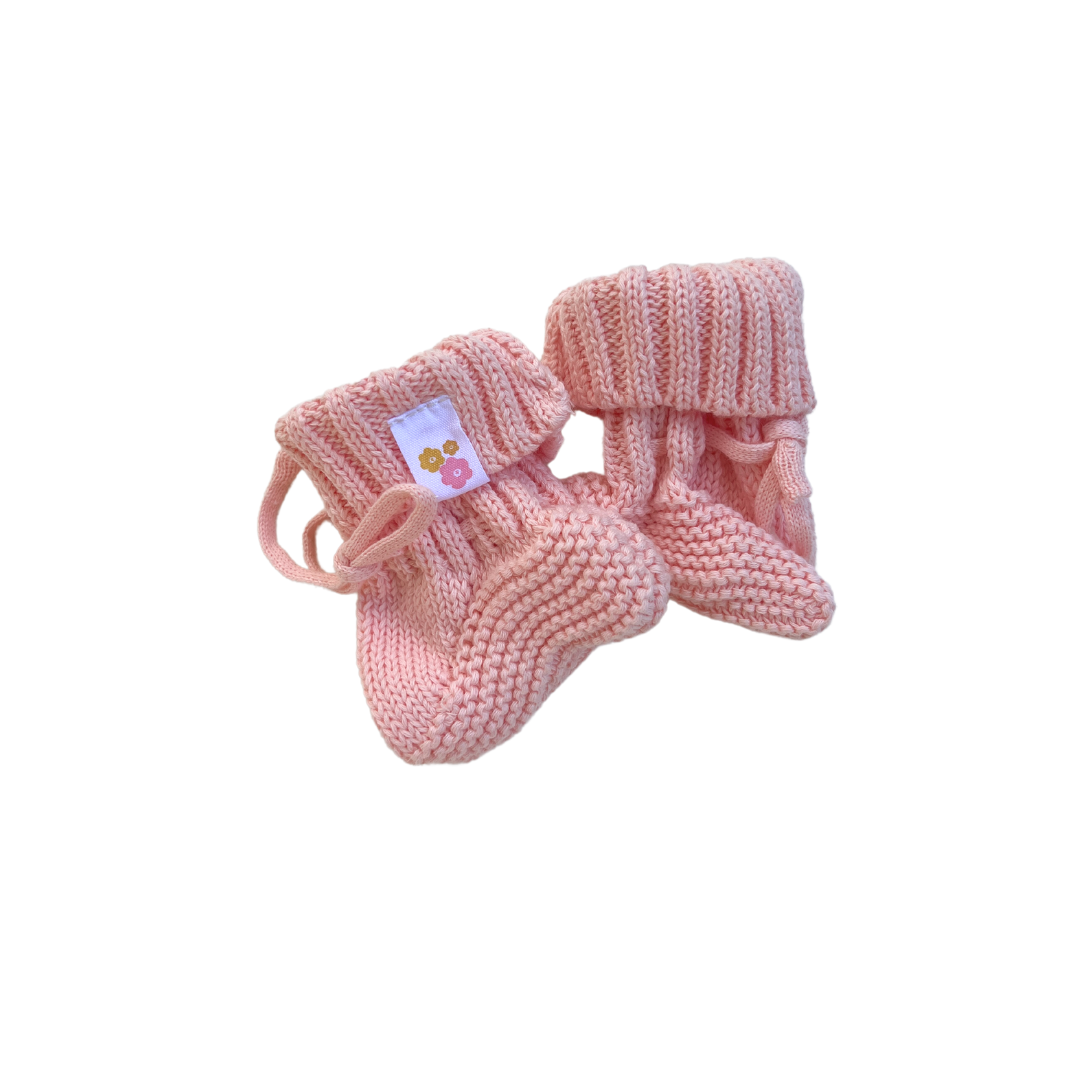 Knitted Booties | Peach