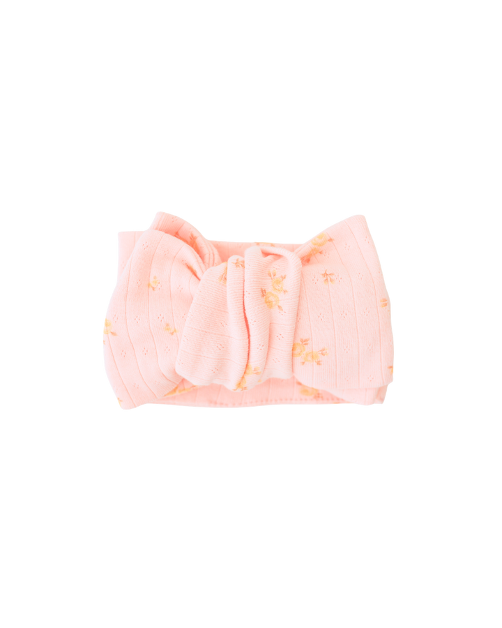 Essential Oversized Topknot | Tiny Yellow Floral Pointelle